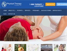 Tablet Screenshot of physicaltherapyptc.com